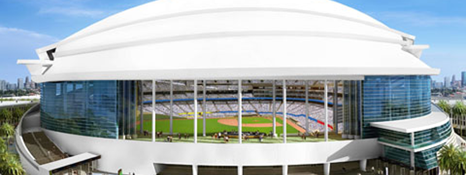 Marlins Park: New Ballpark Offers Miami Skyline Terrace and South