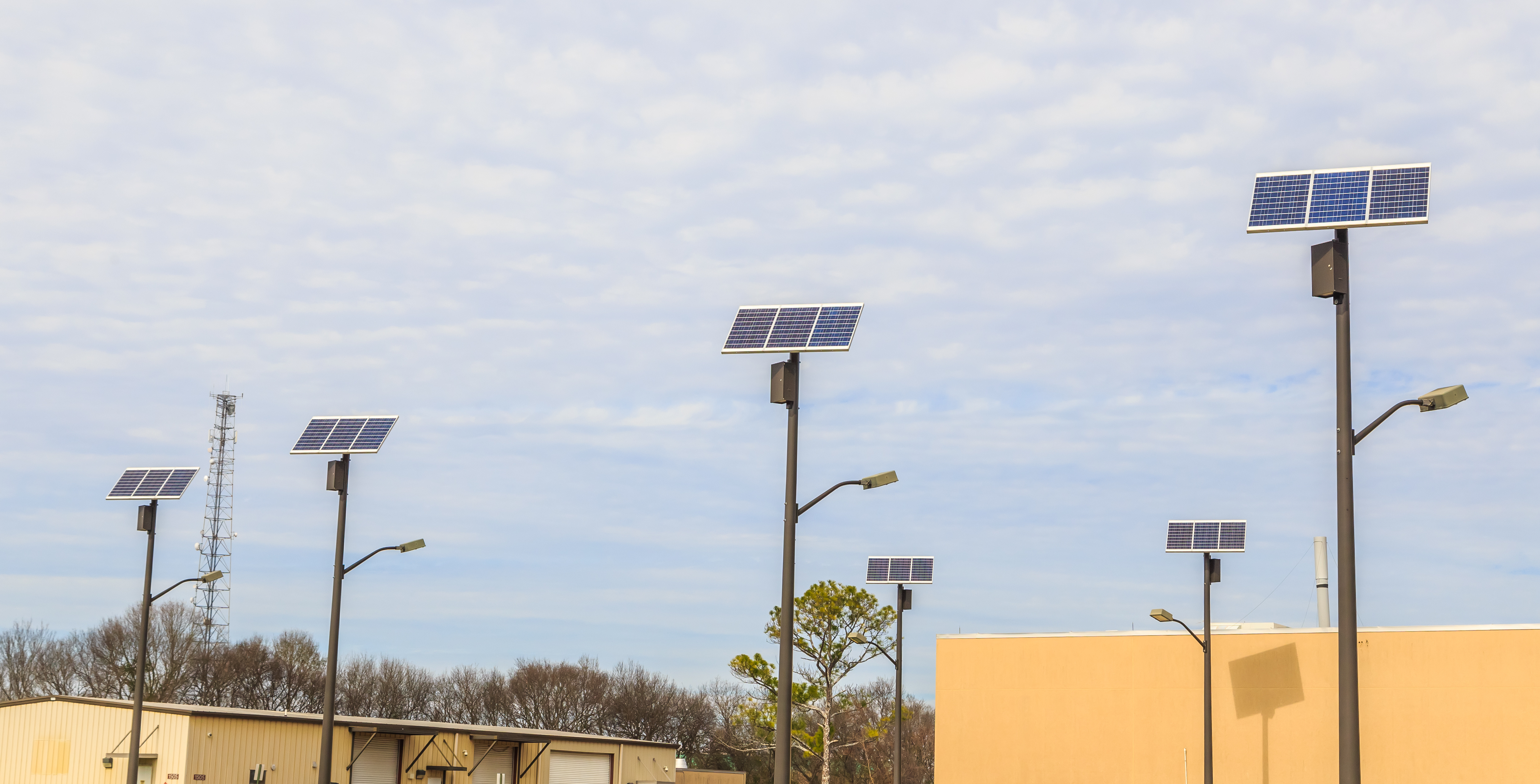 Solar Powered Street Lamps or Lights:  Energy and cost saving initiative on a military base through solar powered street lamps.  Clean energy.