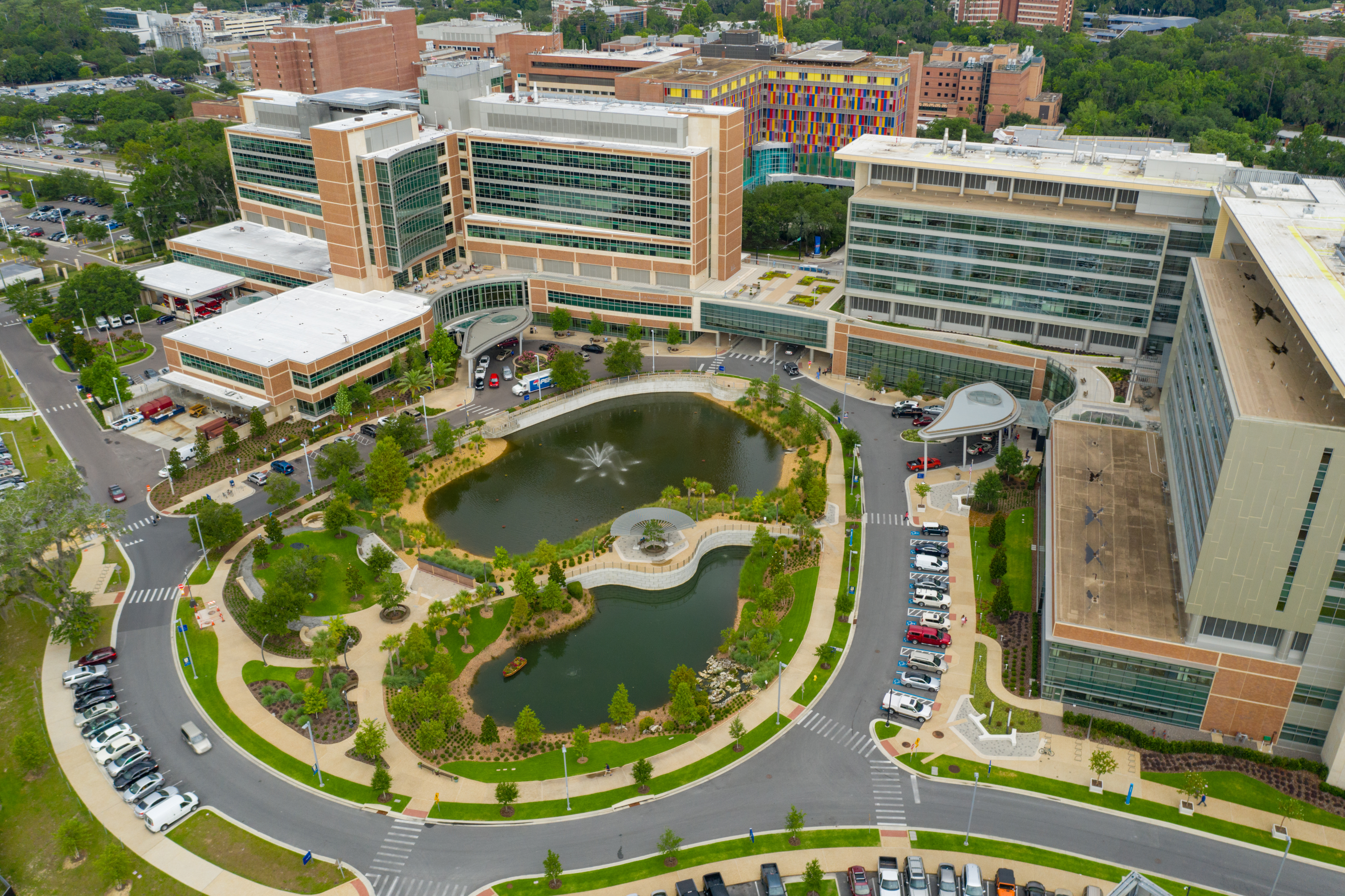 University of Florida campus shot with drone