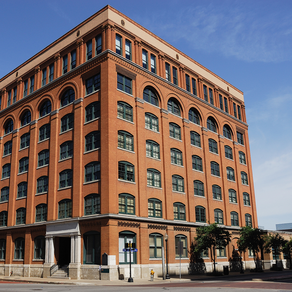 old brick building in Dallas downtown